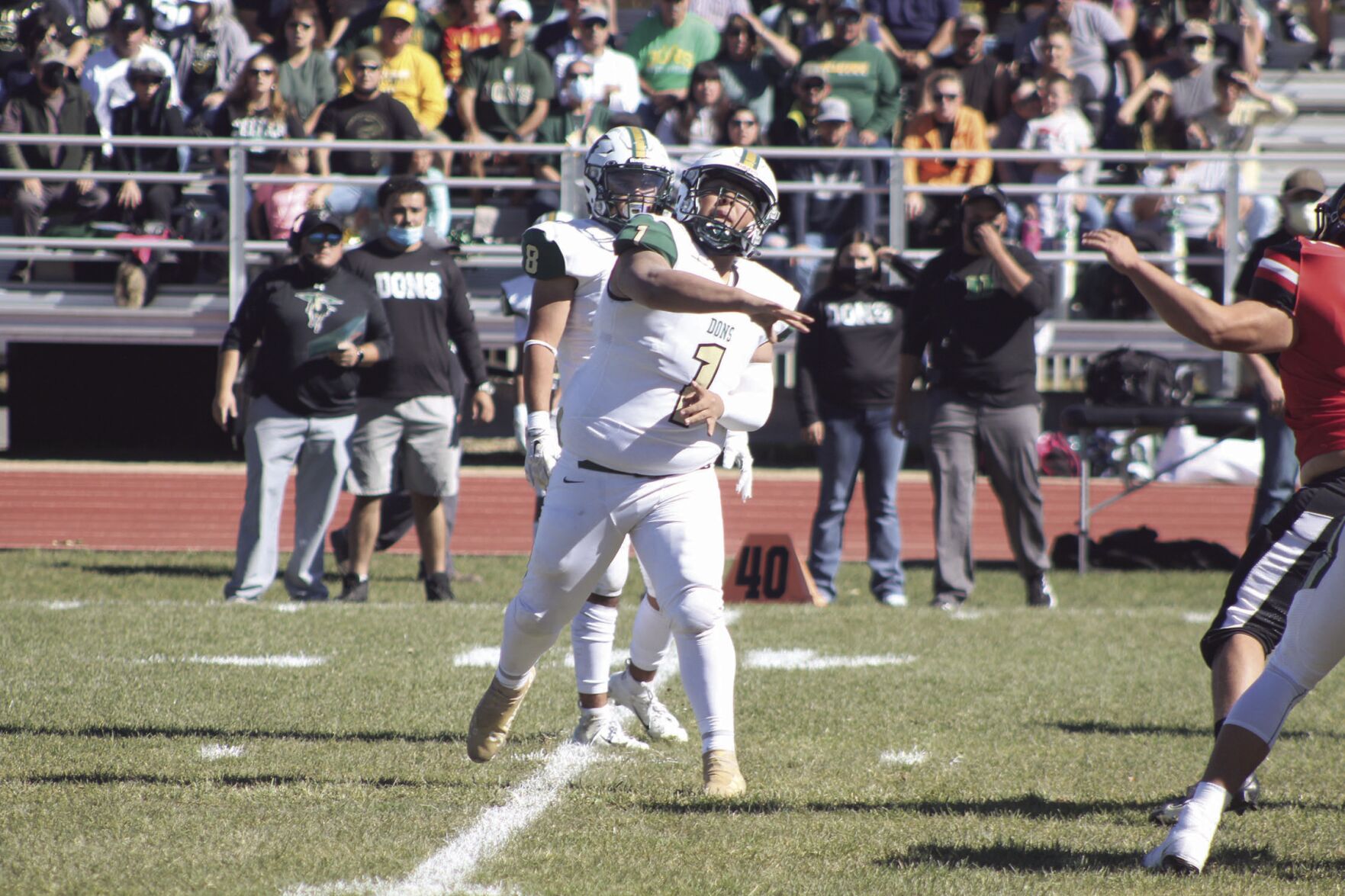 CJ Perea throws vs RHS